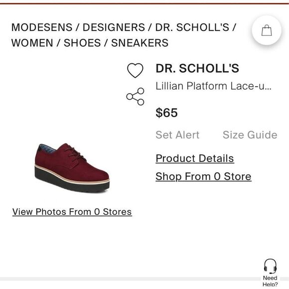 Dr Scholls Burgundy Comfort Slip on Shoes - Picture 8 of 8